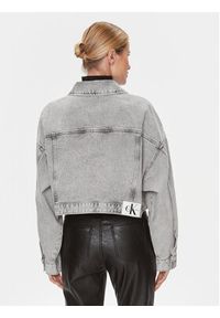 Calvin Klein Jeans Kurtka jeansowa J20J222467 Szary Oversize. Kolor: szary. Materiał: bawełna