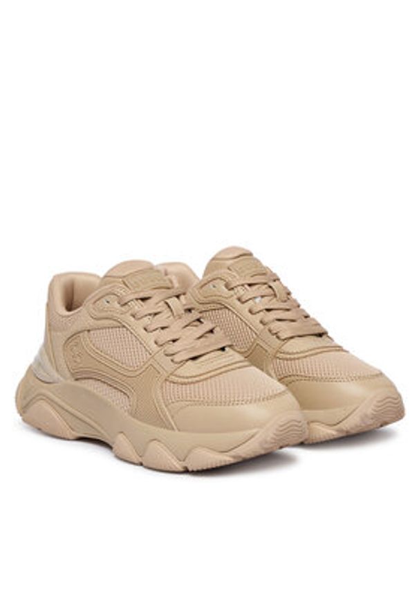 Guess Sneakersy FLTMZZ ELE12 Beżowy. Kolor: beżowy. Materiał: materiał