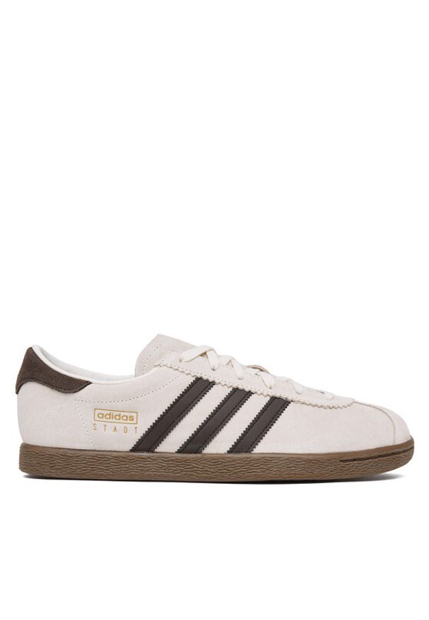 Adidas - adidas Sneakersy Stadt KI1413 Écru. Materiał: skóra, zamsz