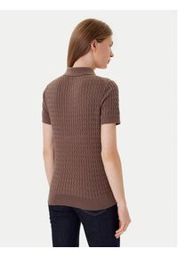 TOMMY HILFIGER - Tommy Hilfiger Sweter Fine WW0WW41474 Brązowy Regular Fit. Kolor: brązowy #5