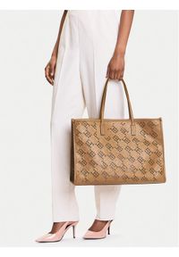 TOMMY HILFIGER - Tommy Hilfiger Torebka Th City AW0AW17501 Brązowy. Kolor: brązowy. Materiał: skórzane #1