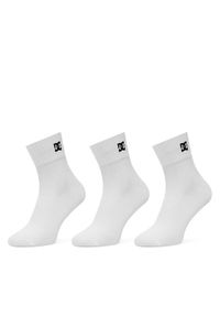 DC Zestaw 3 par wysokich skarpet unisex AS_DC_01Z_SS25 (3-PACK) Biały. Kolor: biały. Materiał: materiał, bawełna