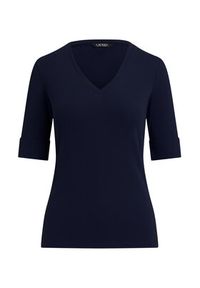 Lauren Ralph Lauren - LAUREN RALPH LAUREN Bluzka 200815843010 Granatowy Slim Fit. Kolor: niebieski. Materiał: bawełna #3