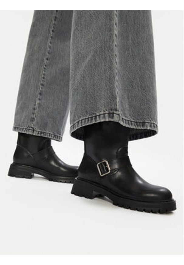 Pepe Jeans Botki PLS50567 Czarny. Kolor: czarny. Materiał: skóra