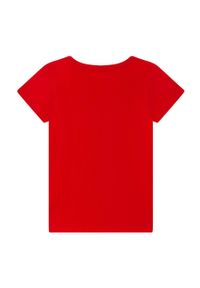 Michael Kors t-shirt bawełniany dziecięcy kolor czerwony. Kolor: czerwony. Materiał: bawełna. Długość rękawa: krótki rękaw. Długość: krótkie. Wzór: nadruk