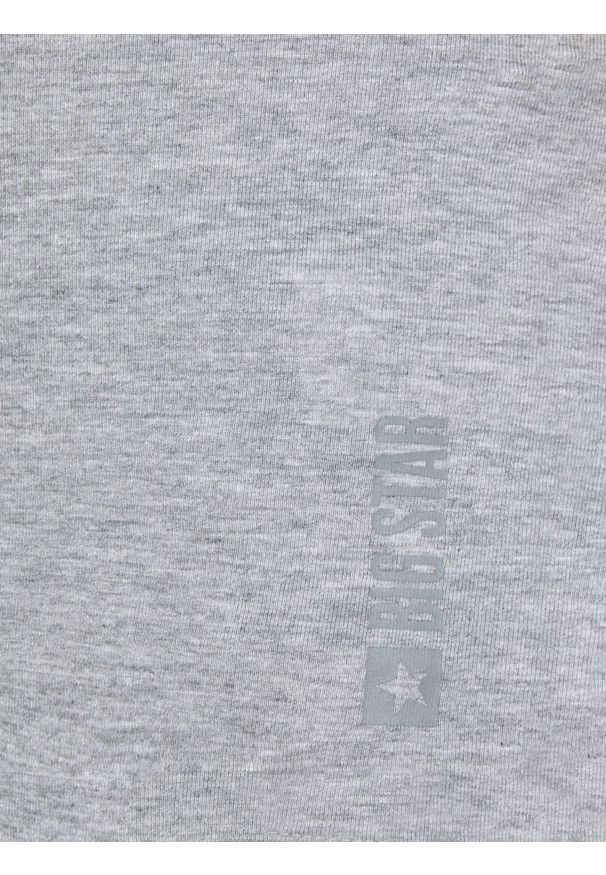 Big-Star - Koszulka damska gładka szara Classic 991. Kolor: szary. Materiał: materiał. Wzór: gładki