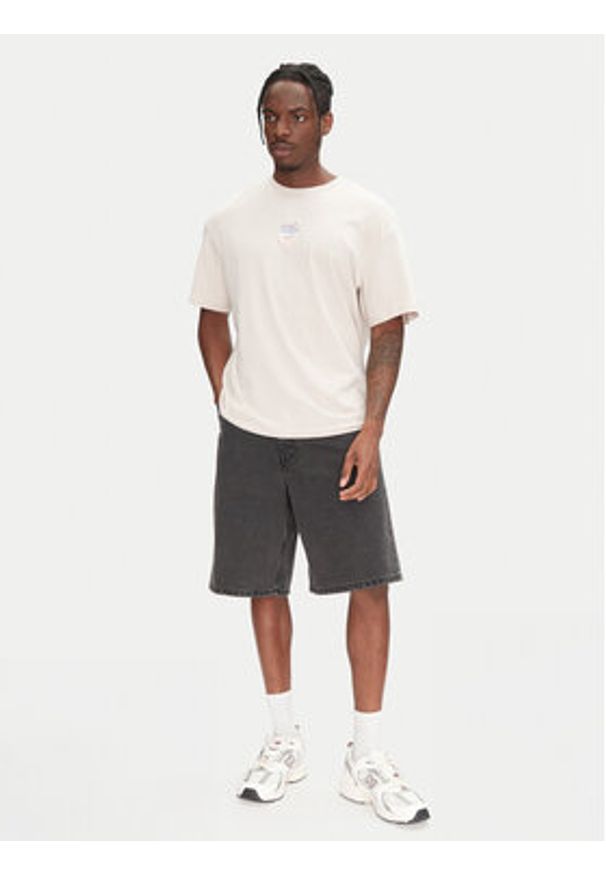 Jack & Jones T-Shirt Ames 12268471 Beżowy Relaxed Fit. Kolor: beżowy. Materiał: bawełna