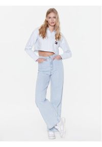 Tommy Jeans Koszula DW0DW15040 Niebieski Cropped Fit. Kolor: niebieski. Materiał: bawełna