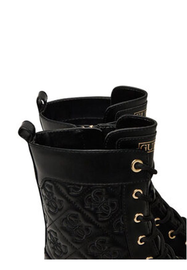 Guess Botki FLTYAN ELE10 Czarny. Kolor: czarny. Materiał: skóra