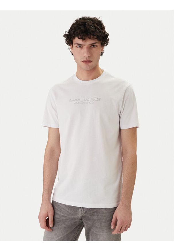 Armani Exchange T-Shirt XM001280 AF10361 U0002 Biały Regular Fit. Kolor: biały. Materiał: bawełna