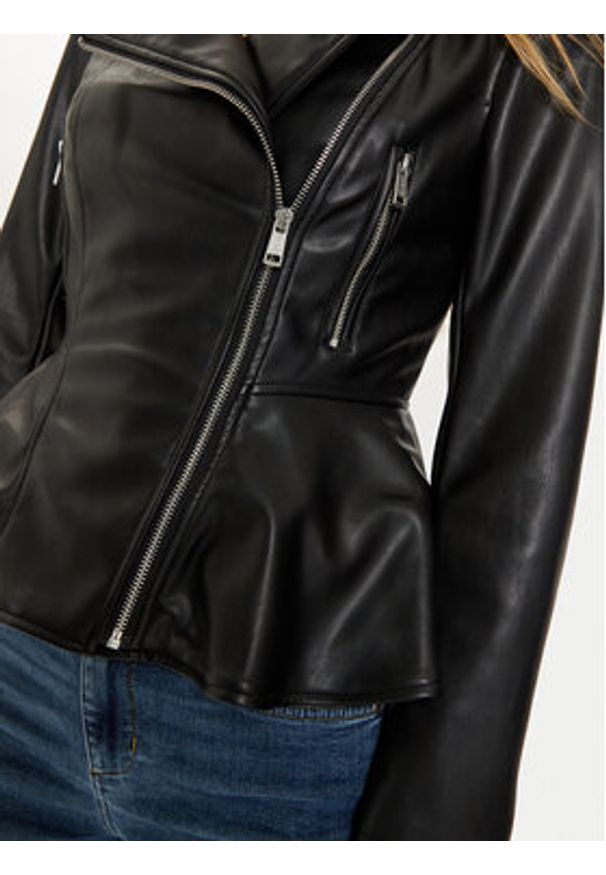 Guess Kurtka z imitacji skóry W4BL3T KCP70 Czarny Regular Fit. Kolor: czarny. Materiał: syntetyk