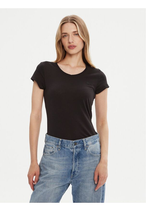 G-Star RAW - G-Star Raw T-Shirt Eyben D24533-4107 Czarny Slim Fit. Kolor: czarny. Materiał: bawełna