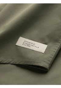 Ombre Clothing - Koszula męska z krótkim rękawem i kubańskim kołnierzem - khaki V4 - Rozmiar: XXL. Okazja: na co dzień. Kolor: brązowy. Materiał: tkanina, bawełna. Długość rękawa: krótki rękaw. Długość: krótkie. Wzór: gładki, jednolity. Sezon: lato. Styl: klasyczny, casual #6