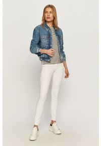 Calvin Klein Jeans - Kurtka jeansowa. Okazja: na co dzień. Typ kołnierza: bez kaptura. Kolor: niebieski. Materiał: tkanina, bawełna, denim. Wzór: gładki. Styl: casual #4