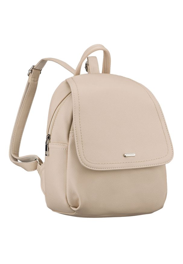 ROVICKY - Miejski plecak damski ze skóry ekologicznej w ciemnobeżowym kolorze Rovicky R-6739. Kolor: beżowy. Materiał: skóra ekologiczna. Wzór: gładki. Styl: elegancki