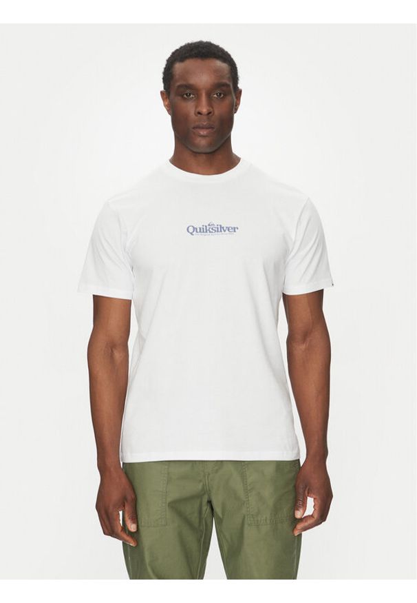 Quiksilver T-Shirt EQYZT08062 Biały Regular Fit. Kolor: biały. Materiał: bawełna
