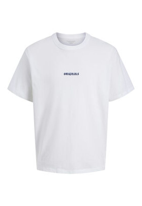 Jack & Jones T-Shirt Meadows Minimal 12283630 Biały Loose Fit. Kolor: biały. Materiał: bawełna