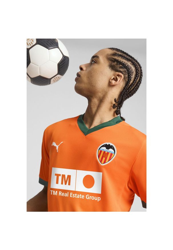 Puma - Męska trzecia koszulka Valencia CF 24/25 PUMA Rickie Orange Vine. Kolor: pomarańczowy, wielokolorowy, żółty