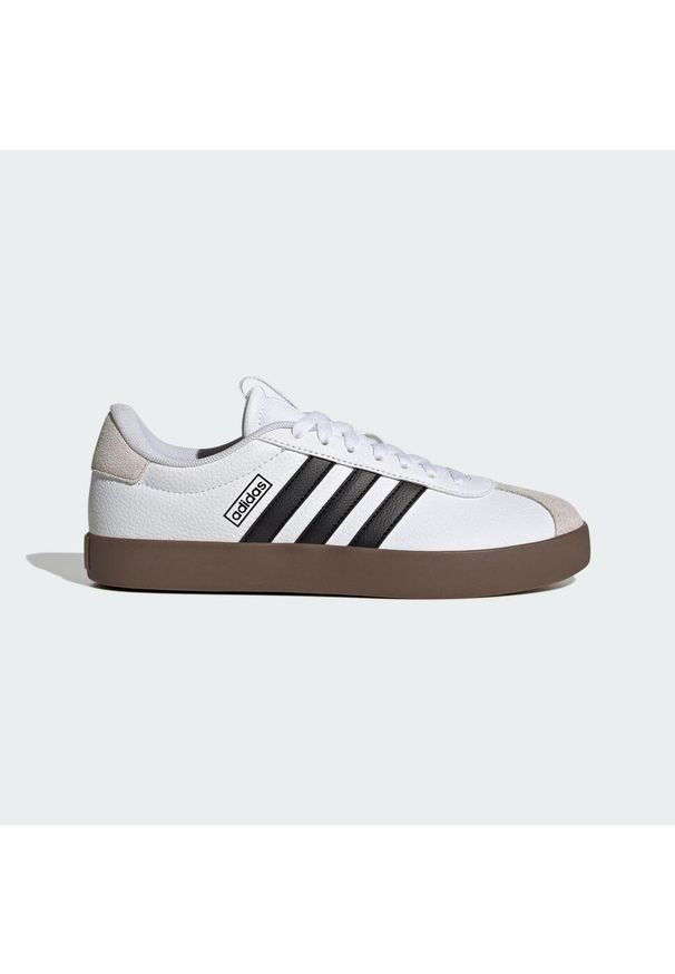 Adidas - Buty VL Court 3.0. Kolor: czarny, szary, biały, wielokolorowy. Materiał: skóra, zamsz, tworzywo sztuczne