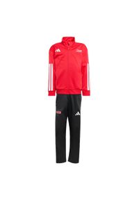 Adidas - Dres Marvel Spider-Man Tracksuit Kids. Kolor: biały, czerwony, wielokolorowy. Materiał: dresówka. Wzór: motyw z bajki
