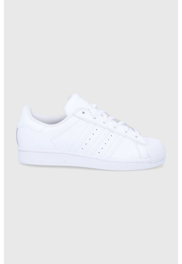 adidas Originals - Adidas Originals - Buty Superstar. Nosek buta: okrągły. Zapięcie: sznurówki. Kolor: biały. Materiał: guma. Obcas: na obcasie. Model: Adidas Superstar. Wysokość obcasa: niski