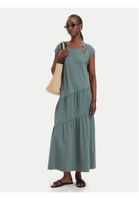 Liu Jo Sport Sukienka codzienna TA6237 J3855 Zielony ciemny Relaxed Fit. Okazja: na co dzień. Kolor: zielony. Materiał: bawełna. Typ sukienki: proste, sportowe. Styl: sportowy, casual #3