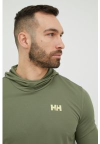 Helly Hansen bluza sportowa Verglas Shade kolor zielony gładka. Kolor: zielony. Materiał: materiał. Wzór: gładki. Styl: sportowy