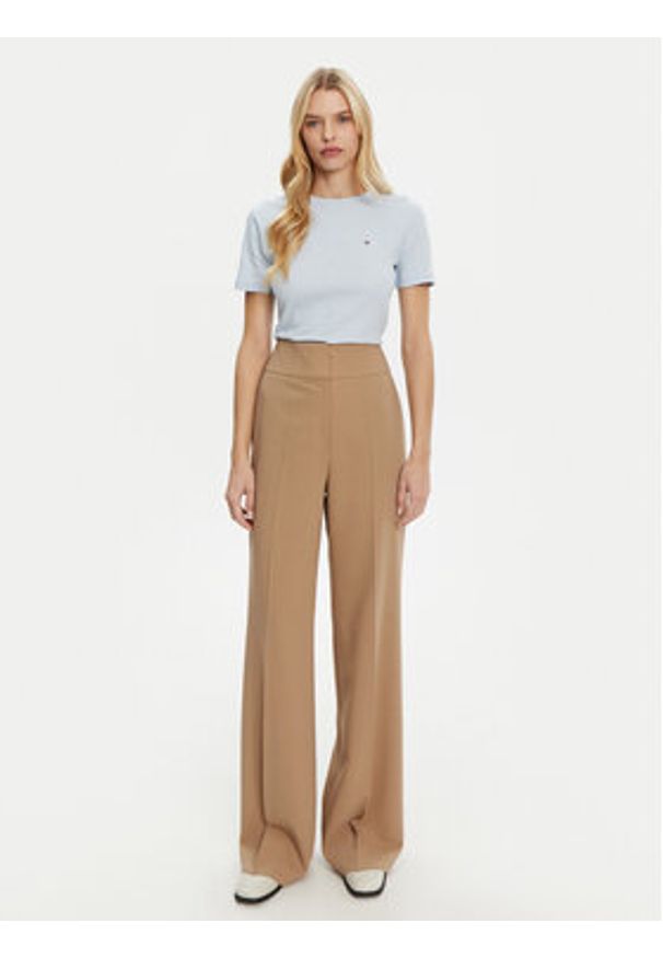 TOMMY HILFIGER - Tommy Hilfiger T-Shirt New Cody WW0WW40587 Błękitny Slim Fit. Kolor: niebieski. Materiał: bawełna