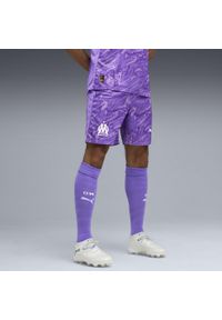 Puma - Męskie szorty bramkarskie Olympique Marsylia 25/26 PUMA. Kolor: fioletowy, biały, wielokolorowy. Materiał: tkanina. Sport: fitness