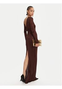 Elisabetta Franchi Sukienka wieczorowa AB-R10-56E2-V690 Brązowy Regular Fit. Kolor: brązowy. Materiał: wiskoza. Styl: wizytowy #4