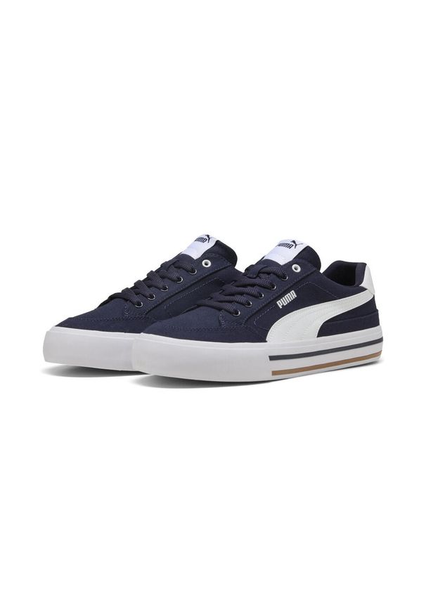 Puma - Sneakersy unisex Court Classic Vulcanised Formstrip PUMA New Navy White Blue. Kolor: biały