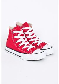 Converse - Trampki dziecięce. Nosek buta: okrągły. Zapięcie: sznurówki. Kolor: czerwony. Materiał: syntetyk, materiał. Szerokość cholewki: normalna. Wzór: gładki #5