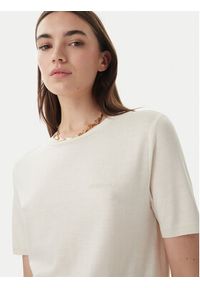 Patrizia Pepe T-Shirt 2M4542/J419-W417 Kremowy Regular Fit. Kolor: kremowy. Materiał: bawełna #3