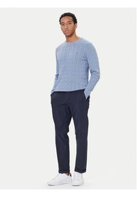 TOMMY HILFIGER - Tommy Hilfiger Sweter MW0MW33132 Błękitny Regular Fit. Kolor: niebieski. Materiał: bawełna #4