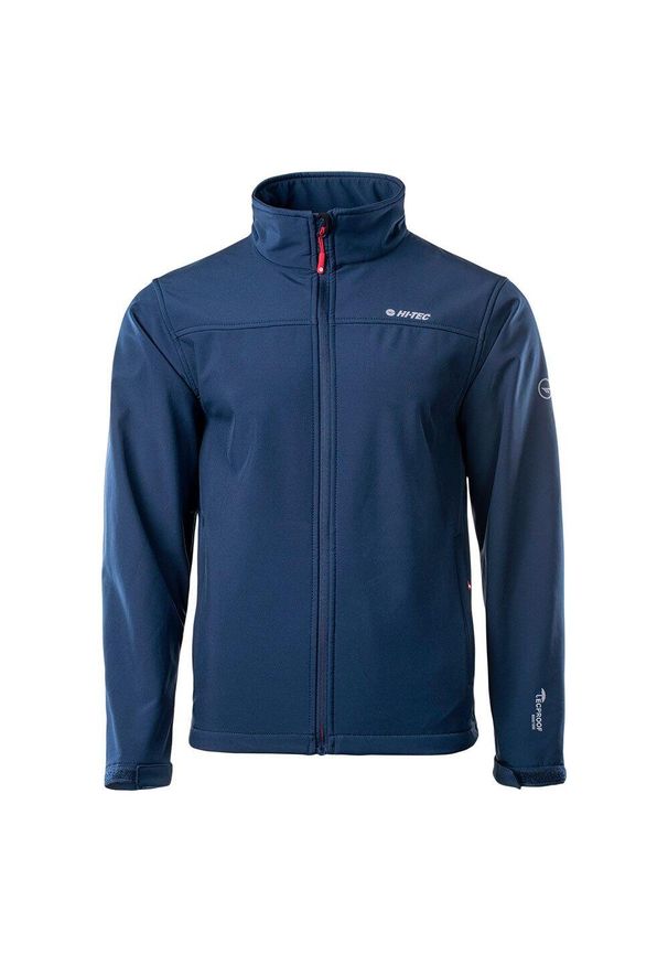 Hi-tec - Kurtka Softshellowa Męska Lingen. Kolor: niebieski, czerwony, wielokolorowy. Materiał: softshell. Sport: turystyka piesza