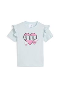 Puma - Dziecięca koszulka z falbanką PUMA × HELLO KITTY AND FRIENDS PUMA. Kolor: niebieski. Wzór: motyw z bajki. Sport: joga i pilates #1