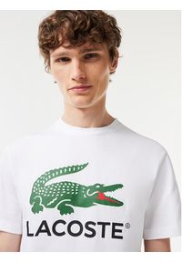 Lacoste T-Shirt TH1285 Biały Regular Fit. Kolor: biały. Materiał: bawełna #5