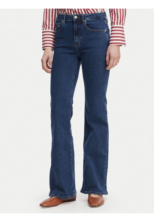 TOMMY HILFIGER - Tommy Hilfiger Jeansy WW0WW48565 Niebieski Flare Fit. Kolor: niebieski