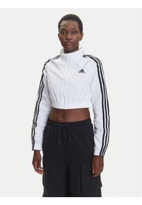 Adidas - adidas Bluza Teamgeist adicolor JZ8275 Biały Slim Fit. Kolor: biały. Materiał: syntetyk