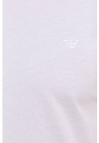 Emporio Armani T-shirt bawełniany (2-pack) 8N1D68.1JPZZ kolor biały z nadrukiem. Okazja: na co dzień. Kolor: biały. Materiał: bawełna. Wzór: nadruk. Styl: casual #3