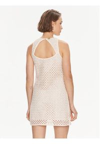 TwinSet - TWINSET Sukienka koktajlowa 241TP2440 Beżowy Regular Fit. Kolor: beżowy. Materiał: syntetyk. Styl: wizytowy #3