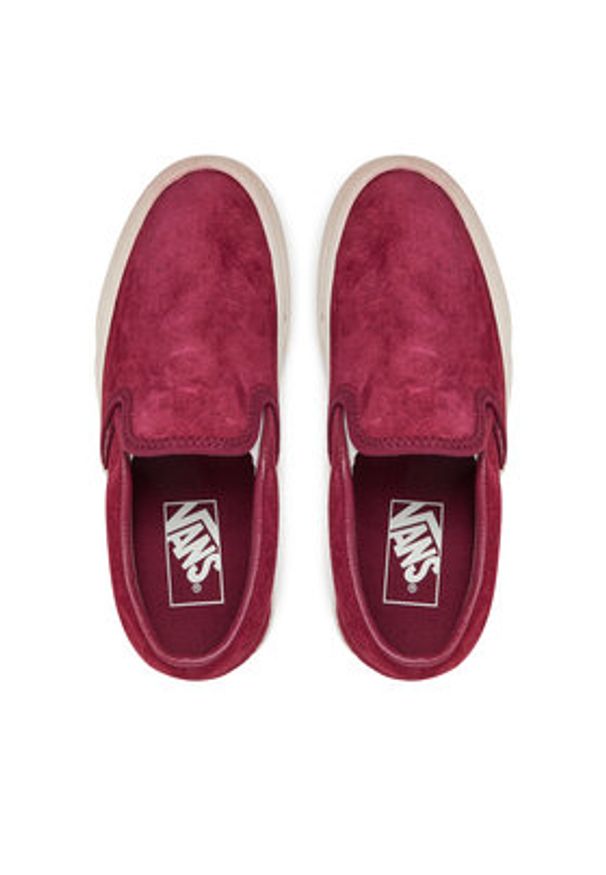 Vans Tenisówki Classic Slip-On VN000D6YZCF1 Bordowy. Zapięcie: bez zapięcia. Kolor: czerwony. Materiał: materiał