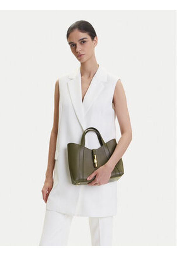Furla Torebka Goccia S WB01789 BX3353 KH 2810S Zielony. Kolor: zielony. Materiał: skórzane