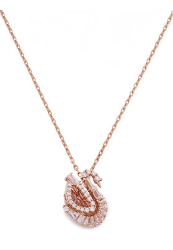 Swarovski Naszyjnik Swan 5732414 Różowe złoto. Materiał: metalowe. Kolor: złoty, różowy, wielokolorowy