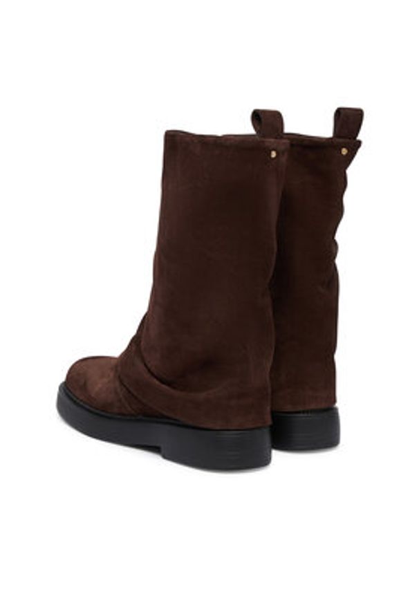 Bronx Botki Harl-Eyy 47648-OC Brązowy. Kolor: brązowy. Materiał: skóra, zamsz