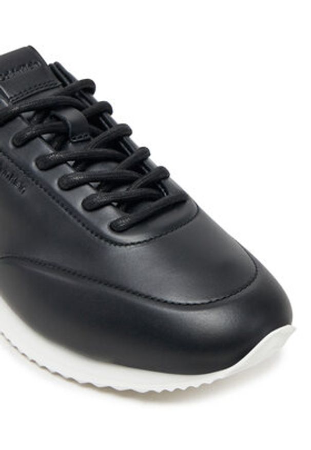 Calvin Klein Sneakersy Runner Lace Up - Lth HW0HW02396 Czarny. Kolor: czarny. Materiał: skóra
