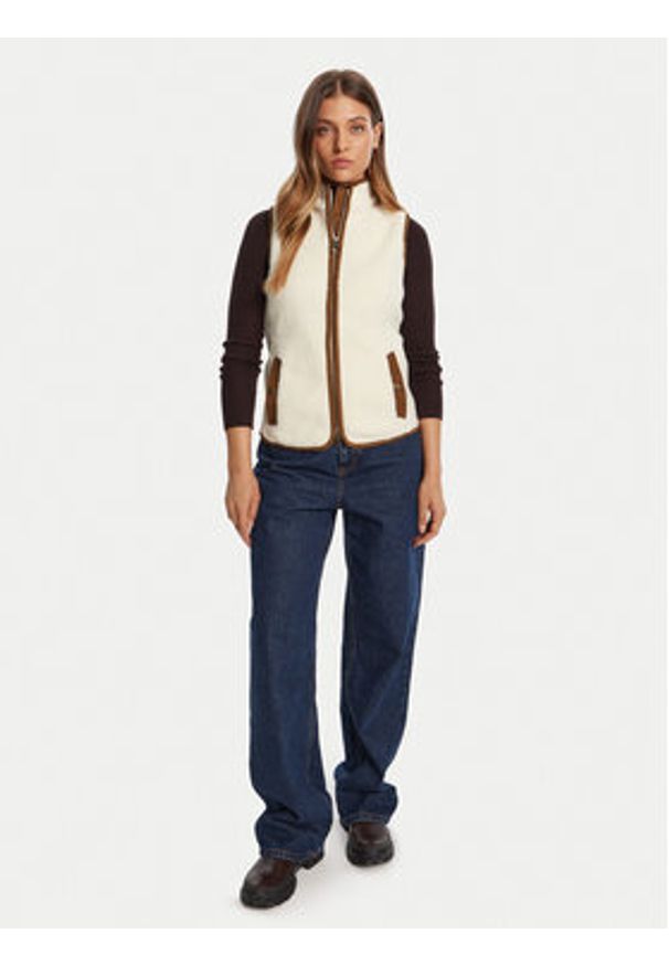 Barbour Kamizelka LFL0055CR11 Écru Regular Fit. Materiał: syntetyk