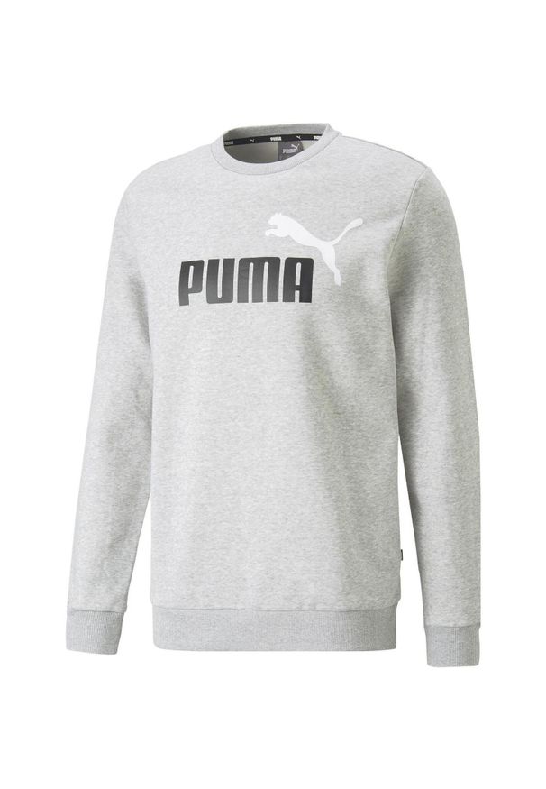Bluza sportowa męska Puma ESS+ 2 Col Big Logo Crew FL. Kolor: szary