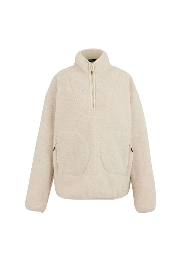 Regatta - Bluza Polarowa Damska Abstrakcja Borg Suwak Do Połowy Frankie. Kolor: beżowy, wielokolorowy, zielony. Materiał: polar. Wzór: abstrakcja