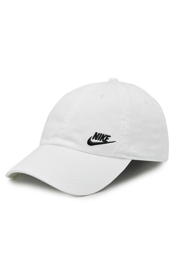 Nike Czapka z daszkiem AO8662-101 Biały. Kolor: biały. Materiał: materiał, bawełna